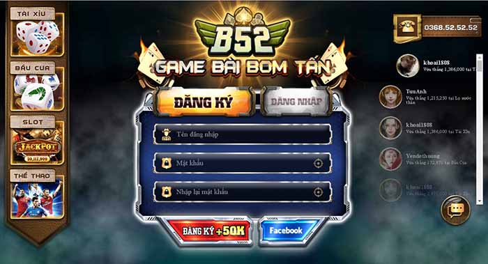 Cách đăng ký/đăng nhập cổng game B52 Club