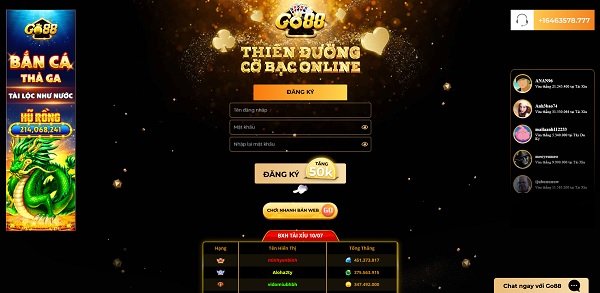 Giới thiệu tổng quát cổng game bài GO88